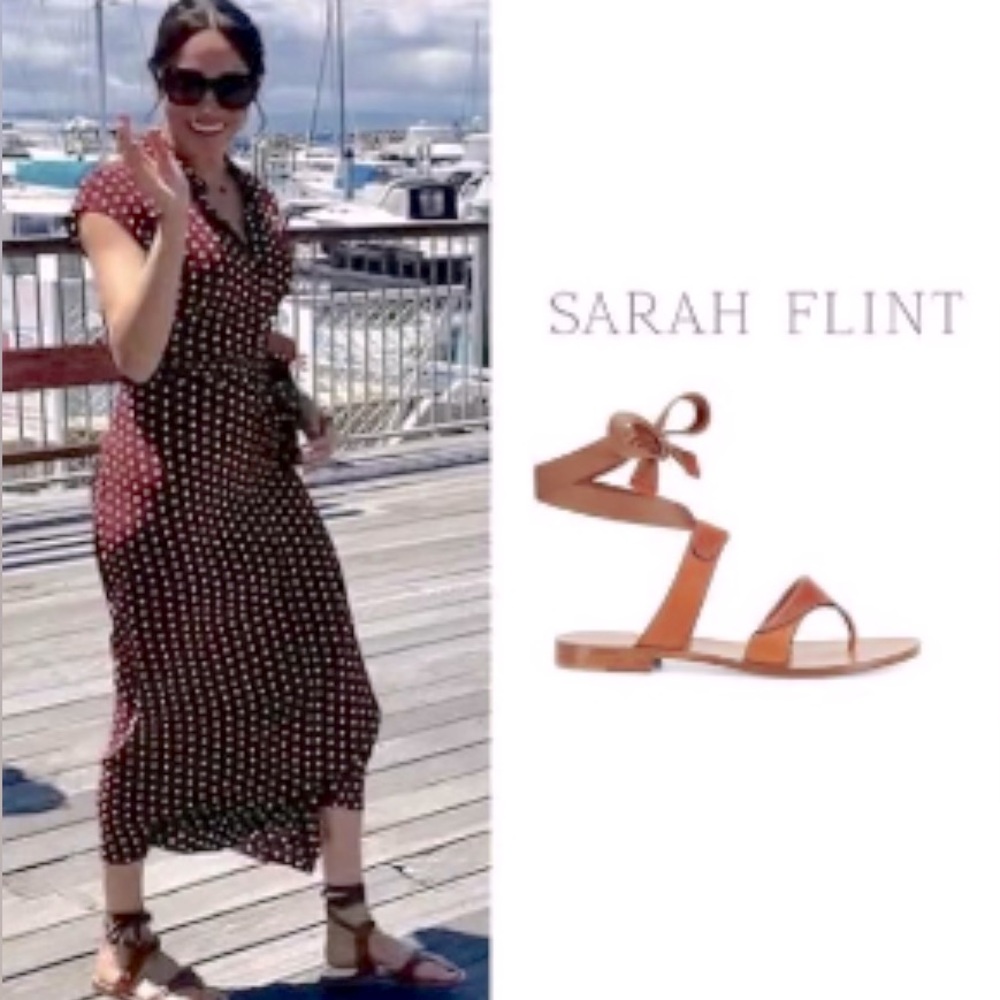 Sarah Flint Grear Flat Lace Up Sandal in Saddle Vacchetta- 37/6.5